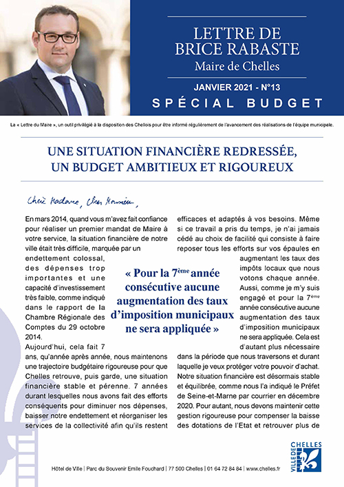 couv spécial budget 2021