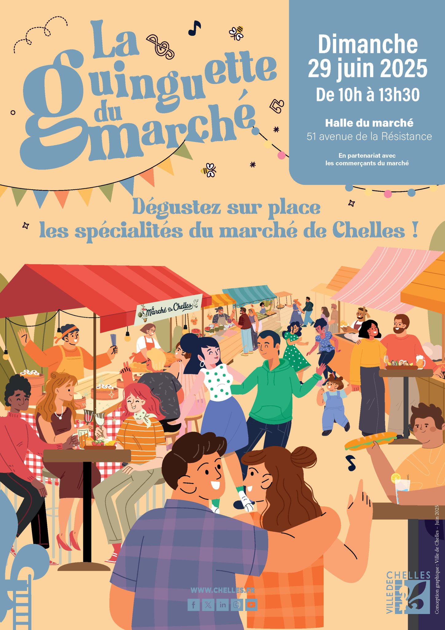 affiche guinguette marché