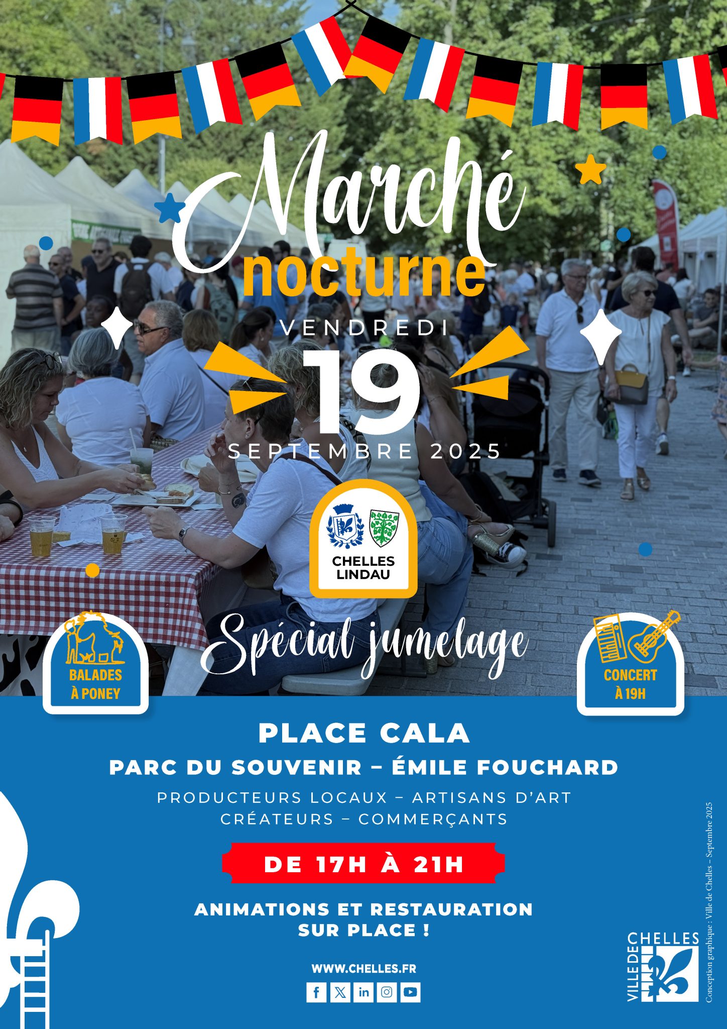affiche marché nocturne jumelage 2025