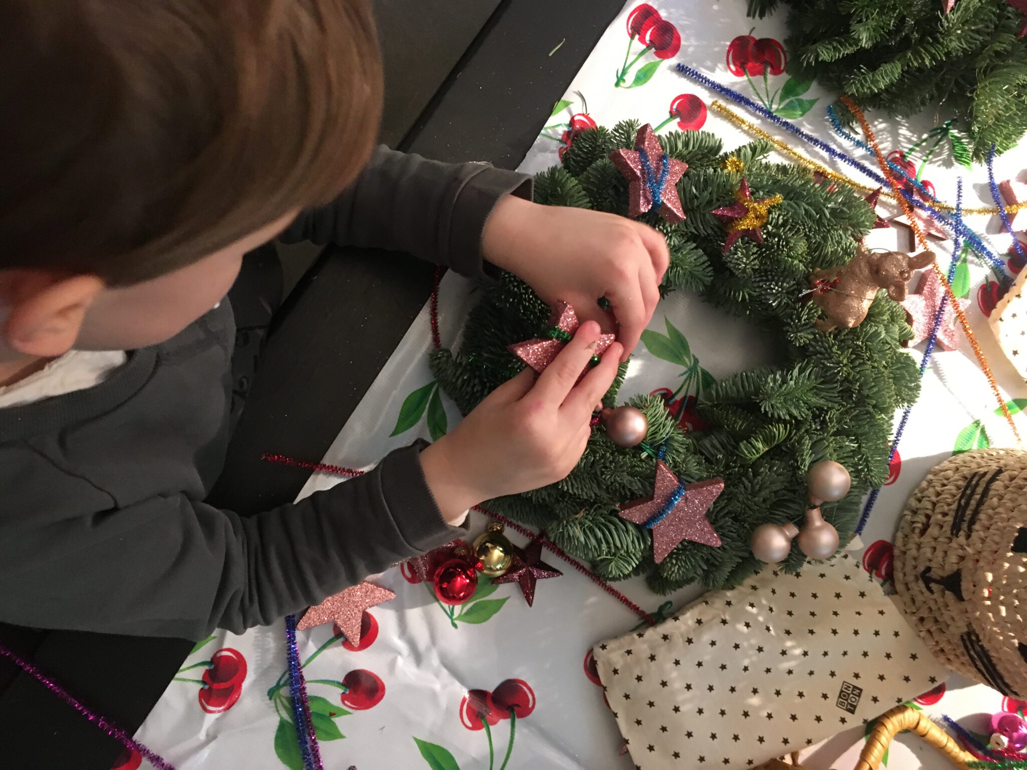 atelier couronne Noël