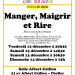 spectacle chel en scene manger maigrir rire