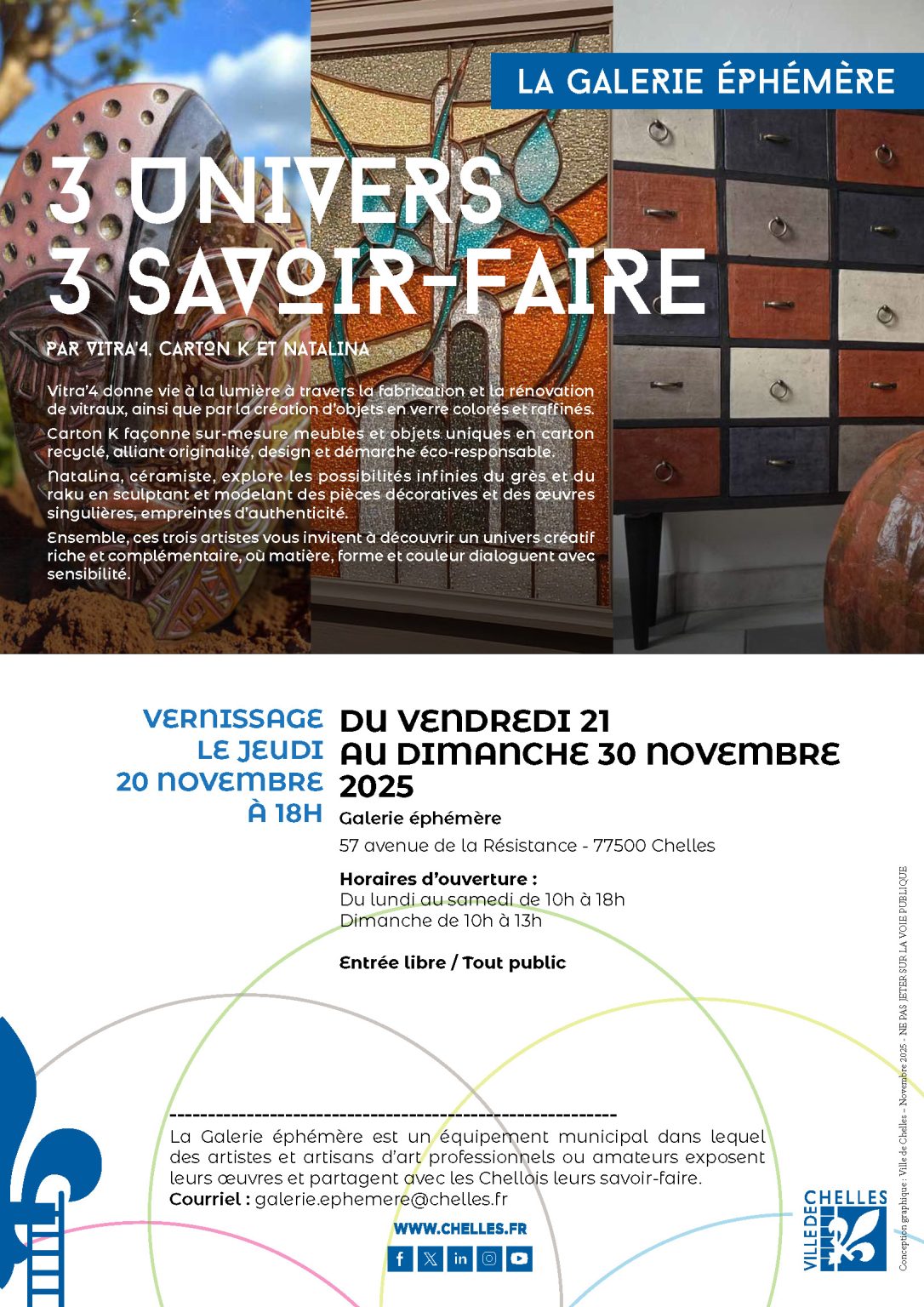 affiche exposition 3 univers