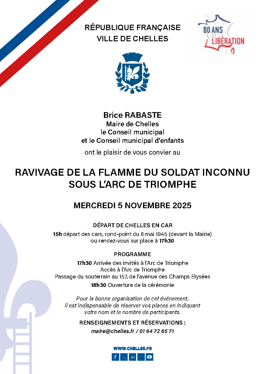 commémoration RAVIVAGE FLAMME 2025
