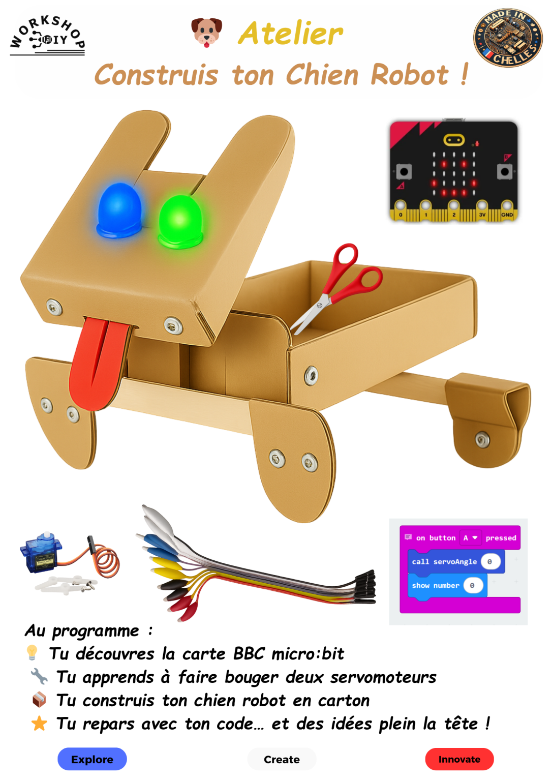 affiche atelier chien robot