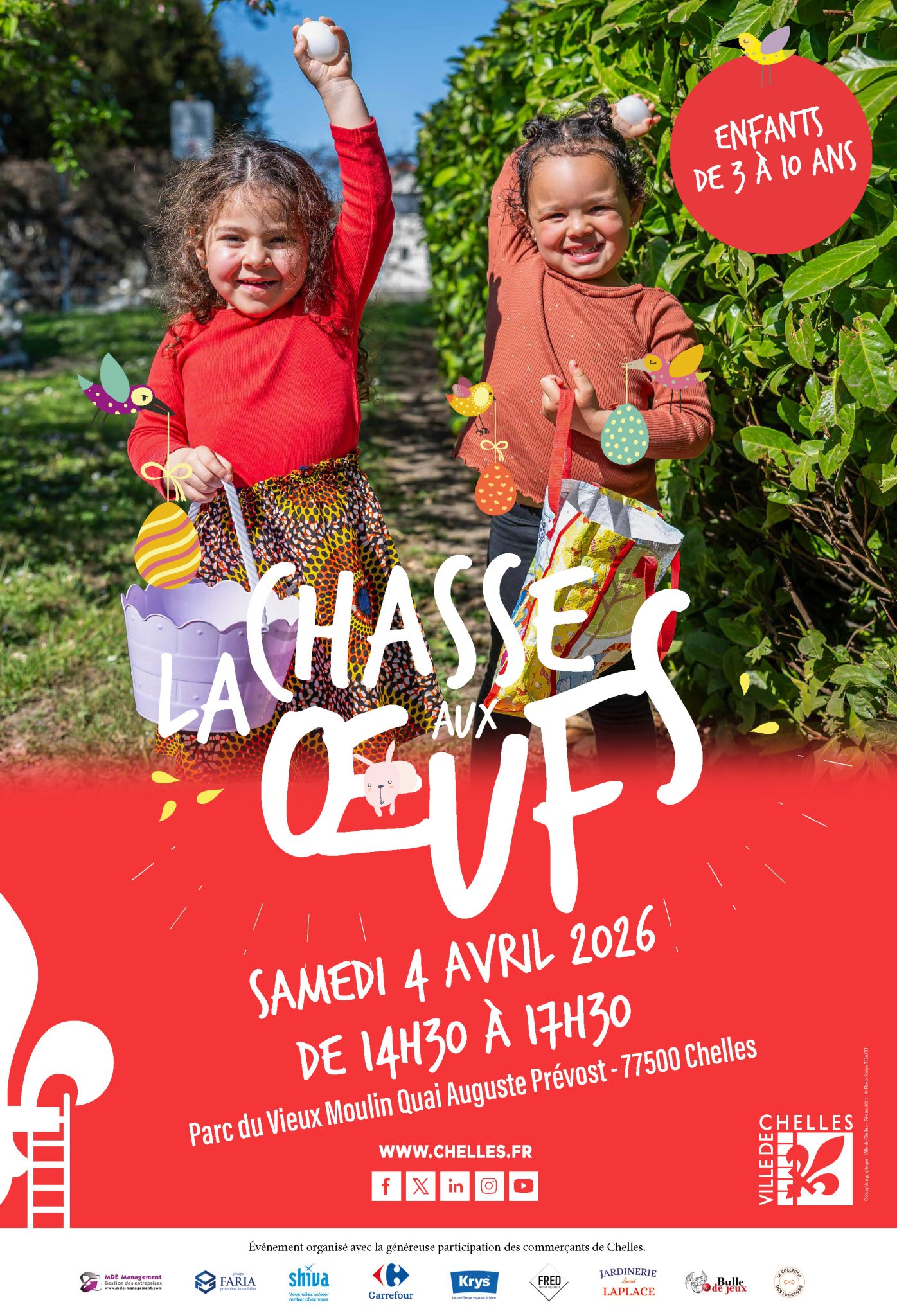 affiche chasse oeufs Pâques