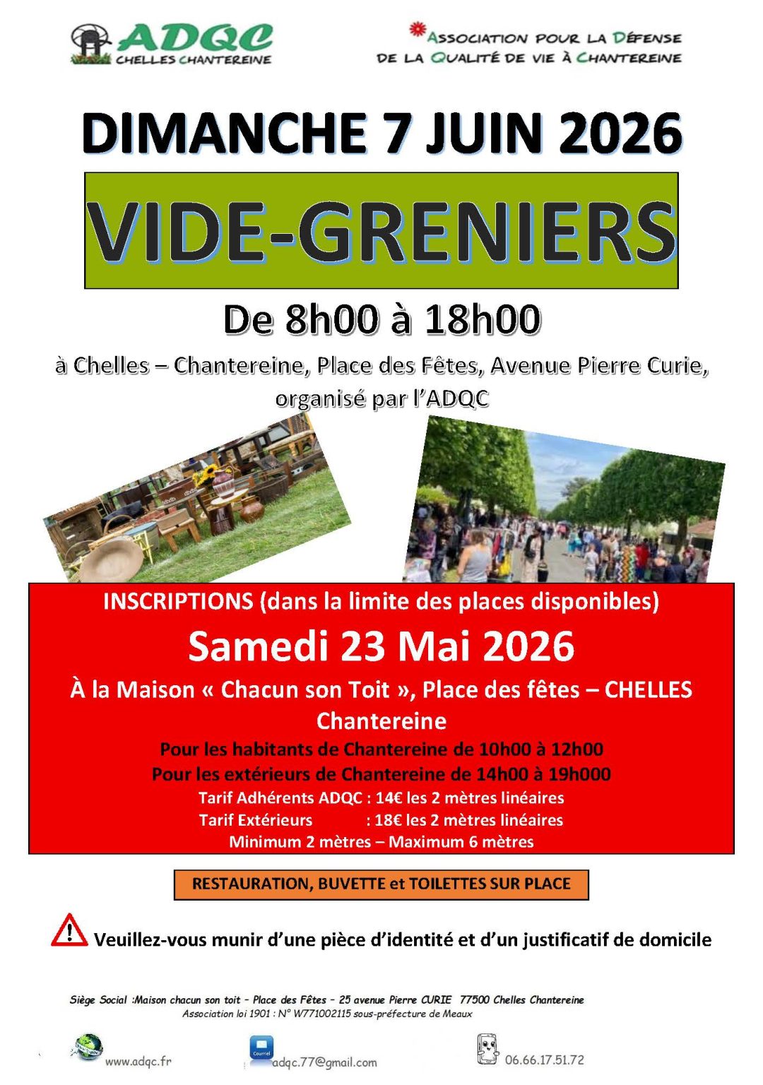 flyer vide grenier ADQC 2026_06_07